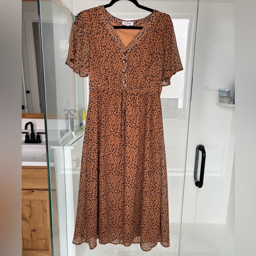 Polagram midi dress